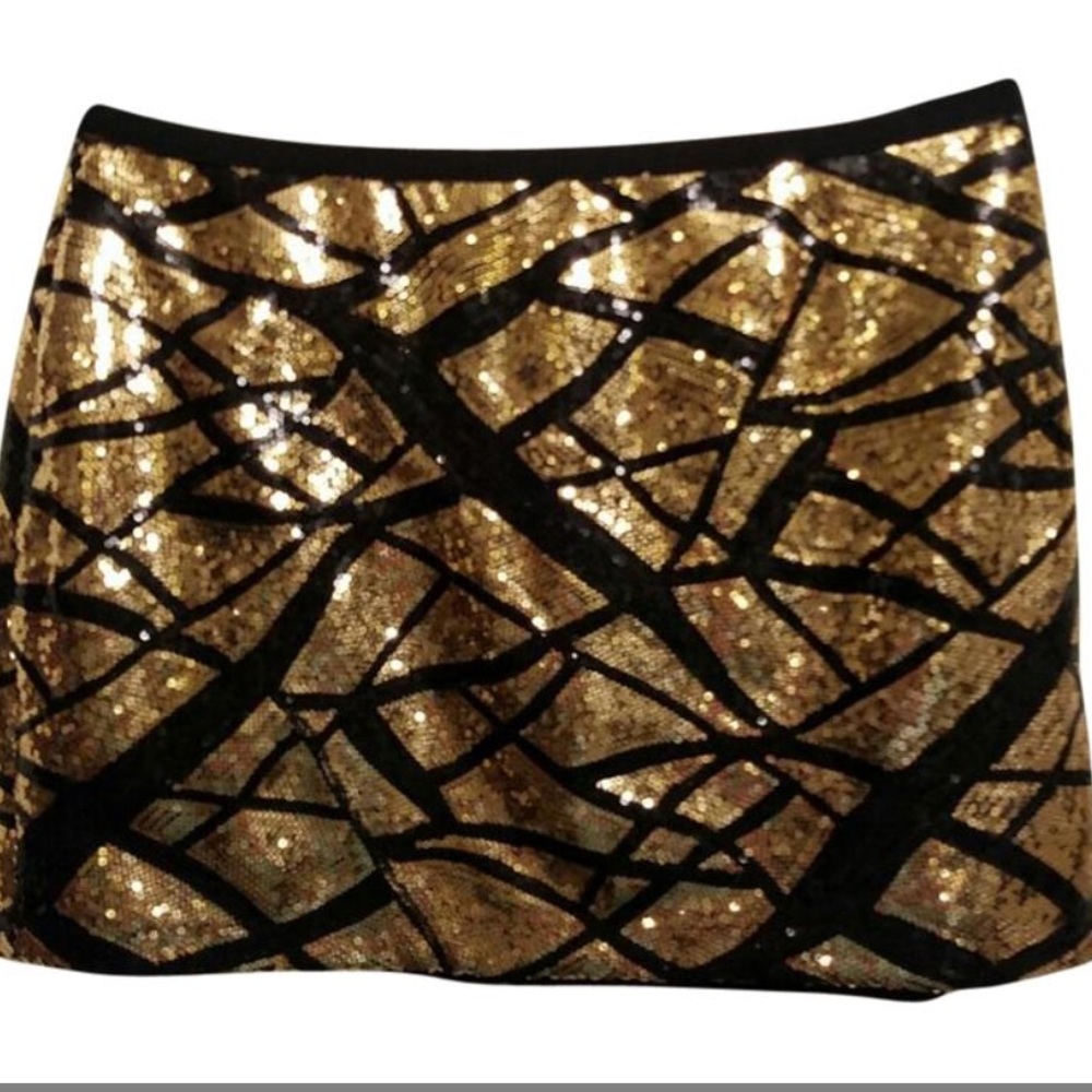🎉PARTY Black and Gold Sequin Skirt🎉